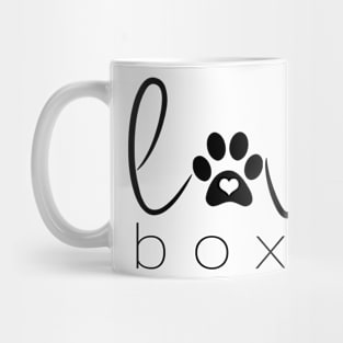 Dog Paw Print Design - Love Boxer Dogs Mug